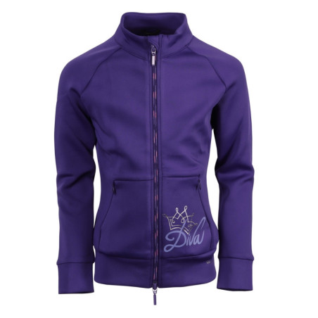 Veste zippé équitation enfant Diva Violet Harry's Horse - Le Paturon