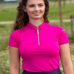 Polo équitation femme Just Ride NightSky Harry's Horse fuchia - Le Paturon