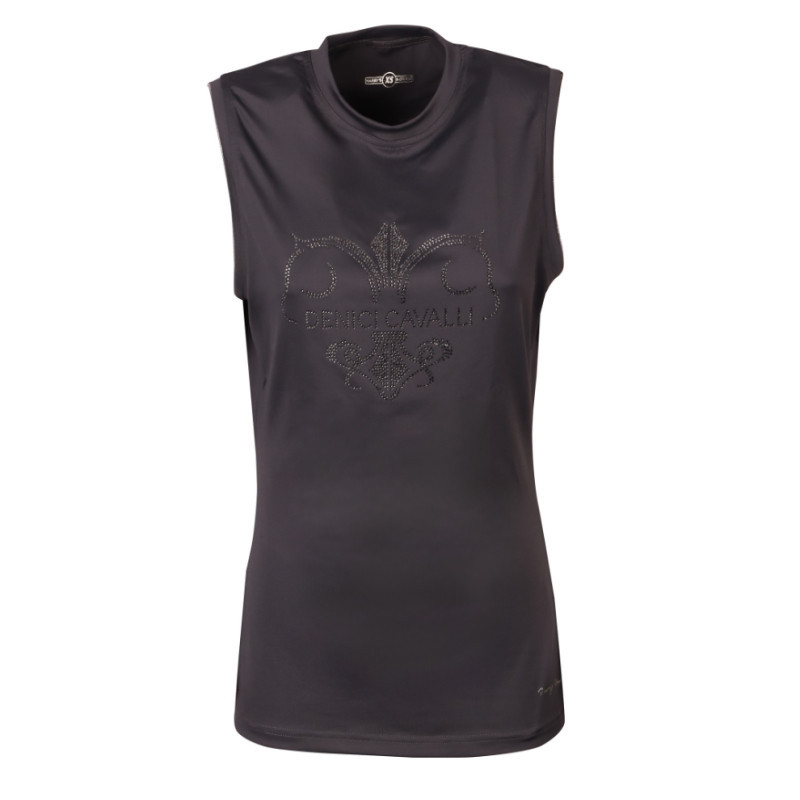 Débardeur équitation femme Strass Denici Cavalli Harry's Horse noir - Le Paturon