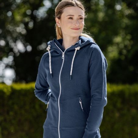 Sweat femme équitation Pamplona Elt bleu denim - Le Paturon