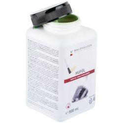 Huile pour sabots à l'huile de laurier Waldhausen - Huile sabot cheval avec pinceau 500ml - Le Paturon