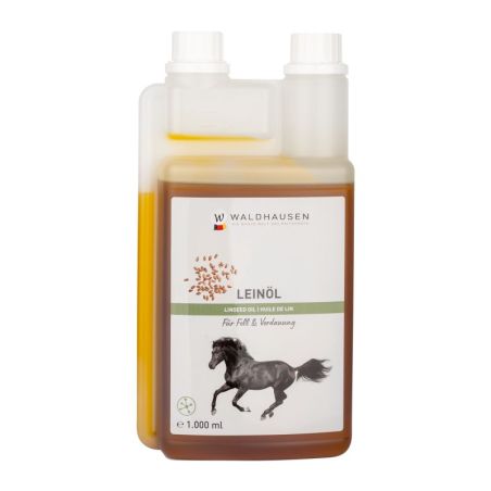 Huile de lin Waldhausen - Huile cheval digestion et pelage brillant 1L - Le Paturon