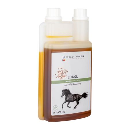 Huile de lin Waldhausen - Huile cheval digestion et pelage brillant 1L - Le Paturon