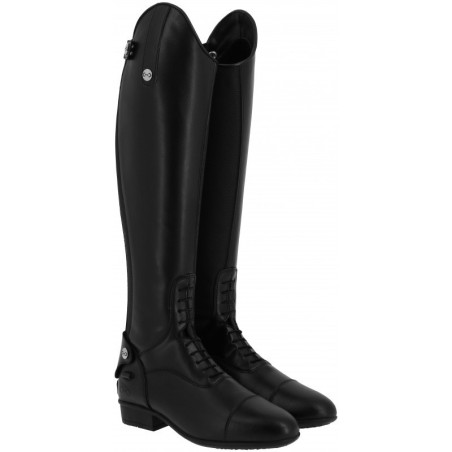 Bottes équitation synthétiques à lacets Riding World noir - Le Paturon