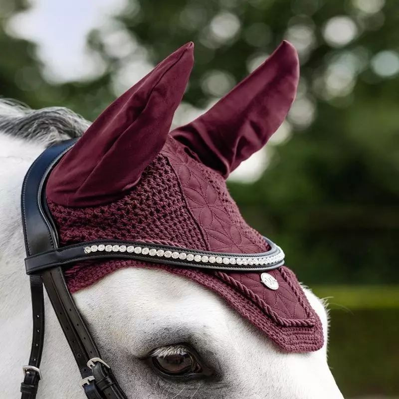 Bonnet anti-mouche cheval Rom Waldhausen velouté - Le Paturon