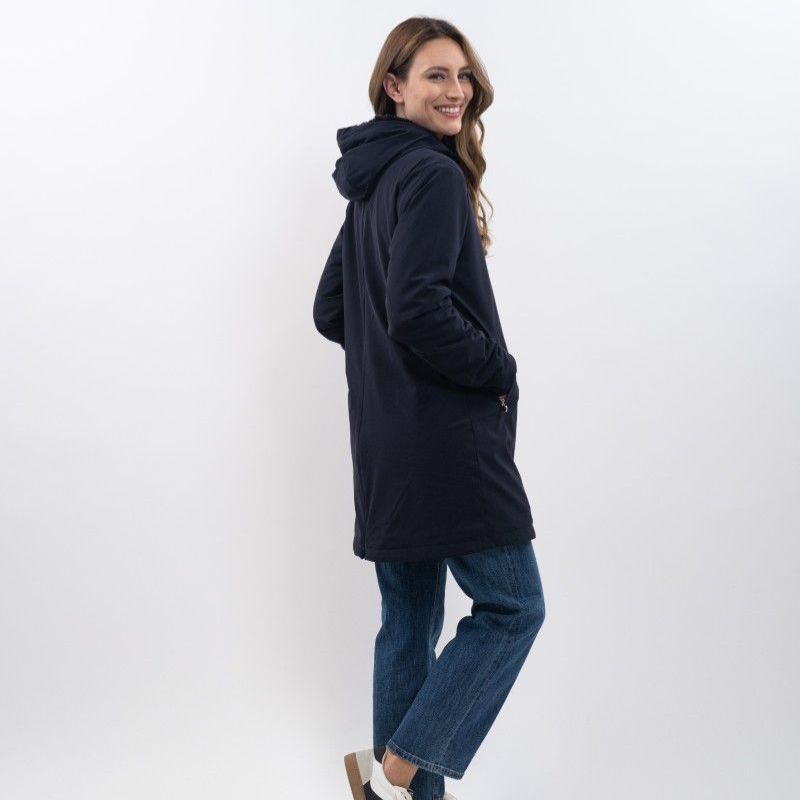 Veste équitation femme longue Abby Harcour marine - Le Paturon