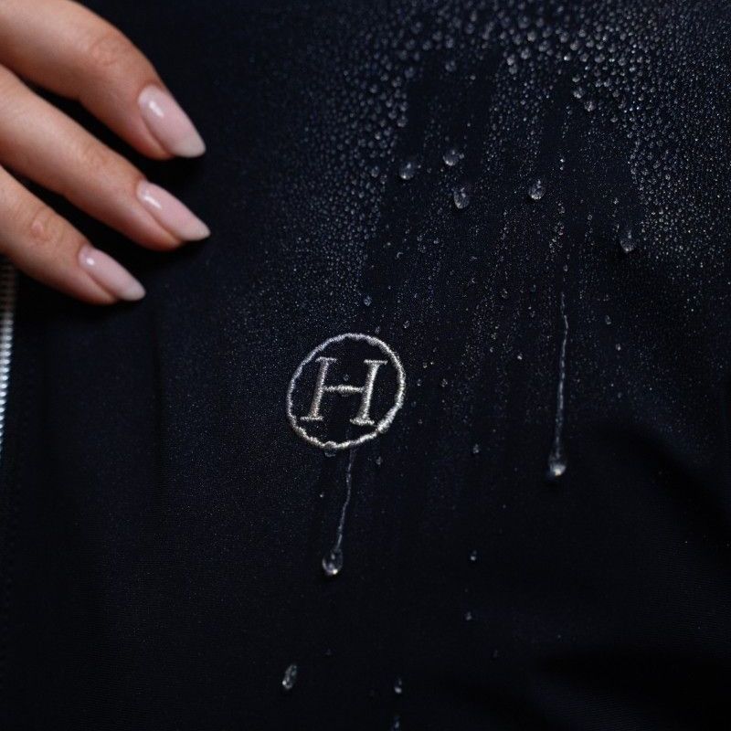 Veste équitation femme longue Abby Harcour marine - Le Paturon