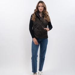 Gilet équitation femme sans manches Auxane Harcour chocolat - Le Paturon