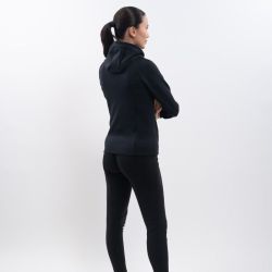 Sweat équitation femme à capuche Ava Harcour noir - Le Paturon
