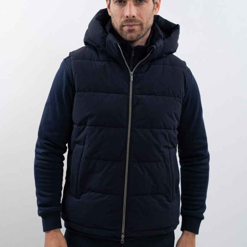 Gilet équitation homme Aubin sans manches Harcour marine - Le Paturon