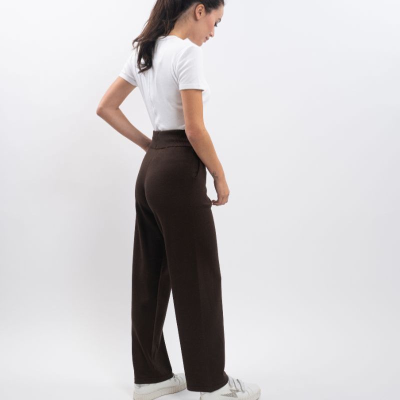 Jogging femme Andrea maille Harcour chocolat - Le Paturon