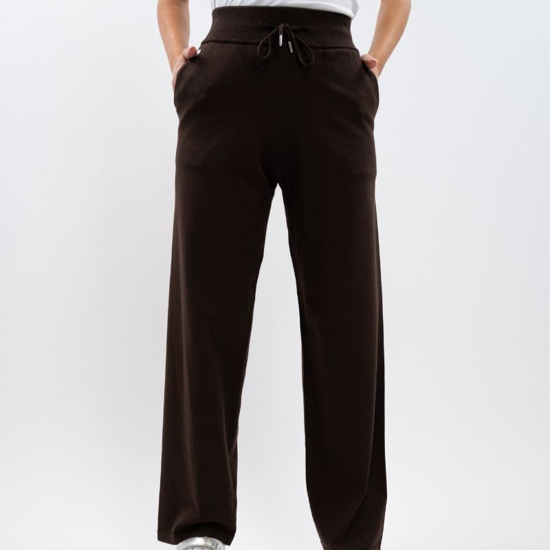 Jogging femme Andrea maille Harcour chocolat - Le Paturon