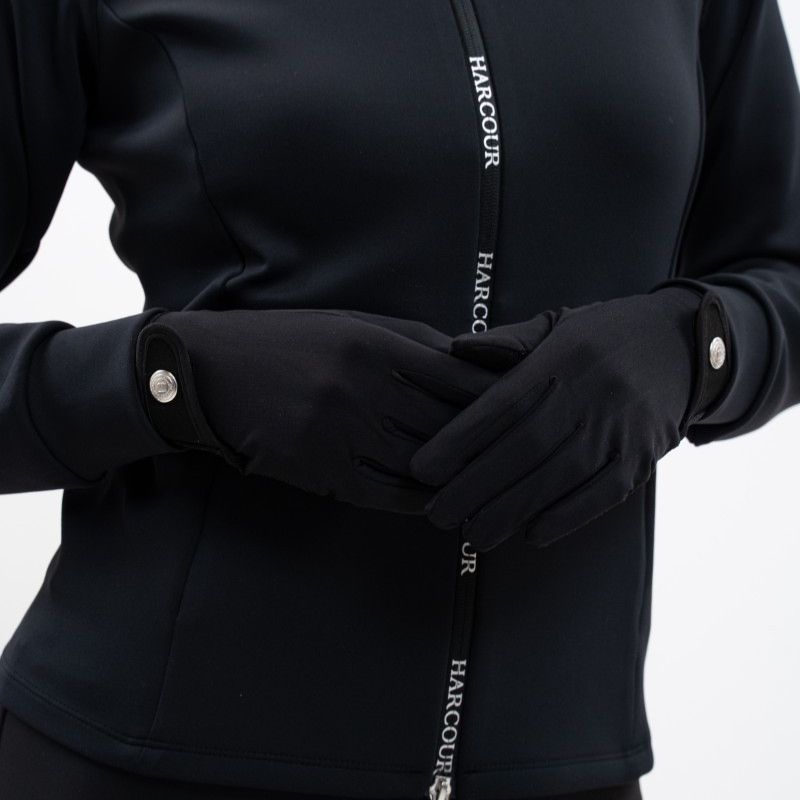 Gants équitation Andy hiver Harcour noir - Le Paturon
