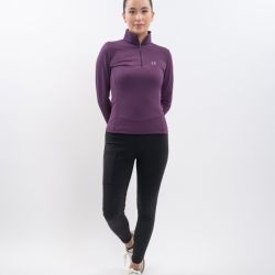 Legging équitation femme polaire Lili Harcour noir - Le Paturon