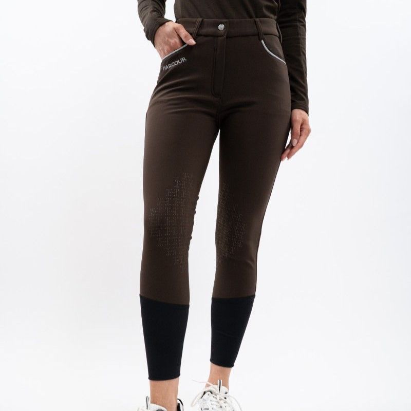 Pantalon équitation femme Jaipur Harcour chocolat - Le Paturon