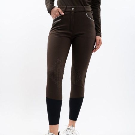 Pantalon équitation femme Jaipur Harcour chocolat - Le Paturon