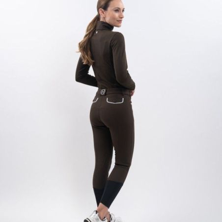 Pantalon équitation femme Jaipur Harcour chocolat - Le Paturon
