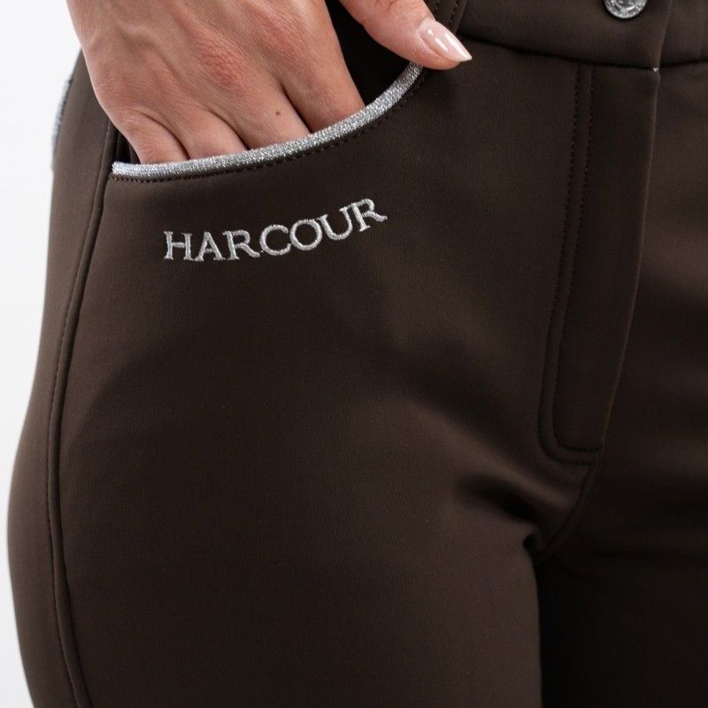 Pantalon équitation femme Jaipur Harcour chocolat - Le Paturon