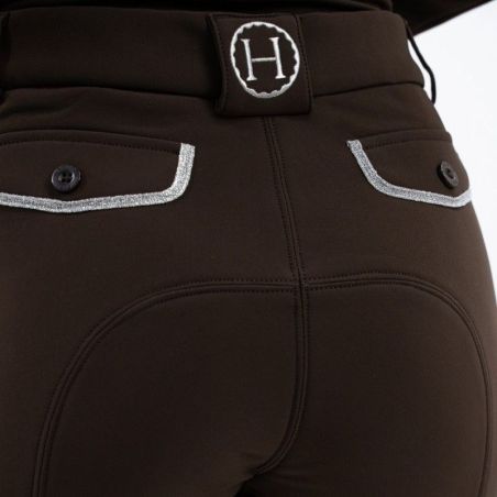 Pantalon équitation femme Jaipur Harcour chocolat - Le Paturon