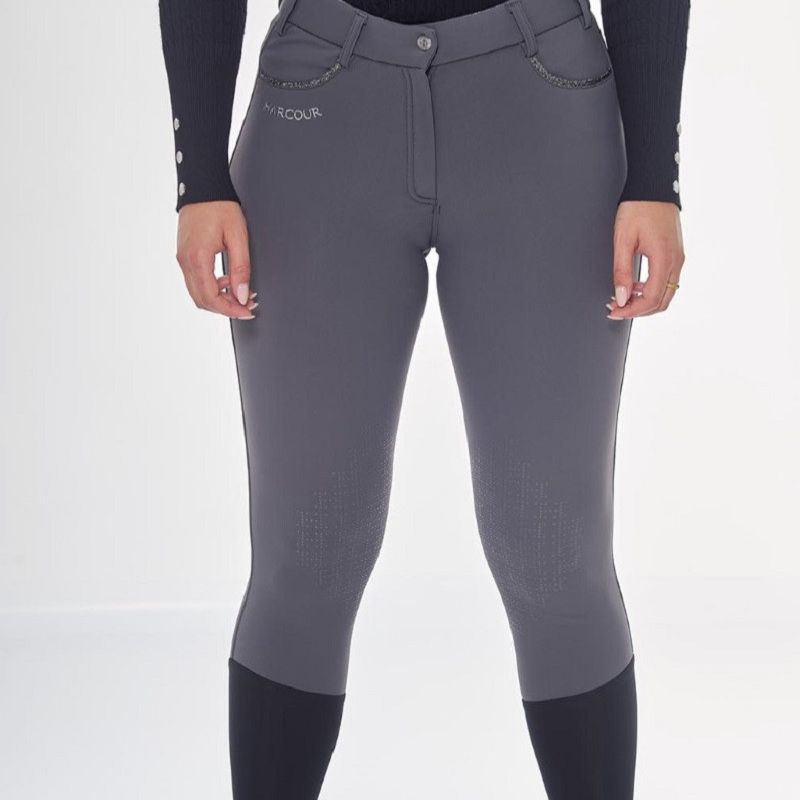 Pantalon équitation femme Jaipur Harcour gris anthracite - Le Paturon