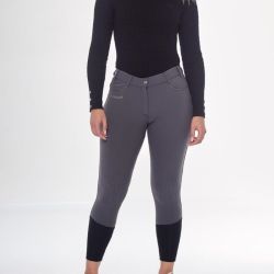 Pantalon équitation femme Jaipur Harcour gris anthracite - Le Paturon