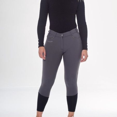 Pantalon équitation femme Jaipur Harcour gris anthracite - Le Paturon