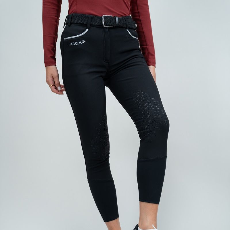 Pantalon équitation femme Jaipur Harcour noir - Le Paturon