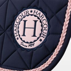 Tapis de selle cheval Suze Octobre Rose Harcour Marine - Le Paturon