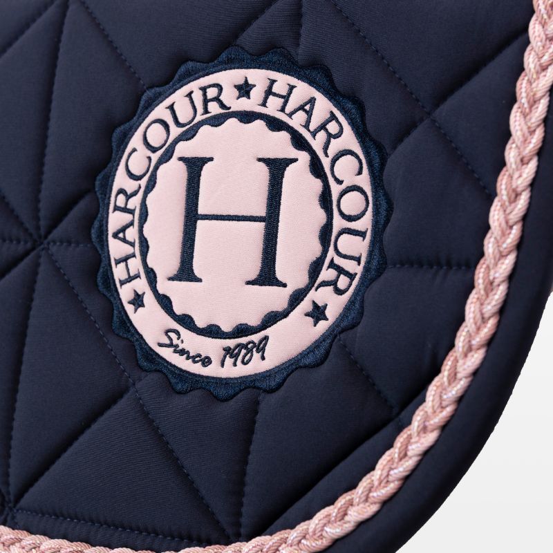 Tapis de selle cheval Suze Octobre Rose Harcour Marine - Le Paturon