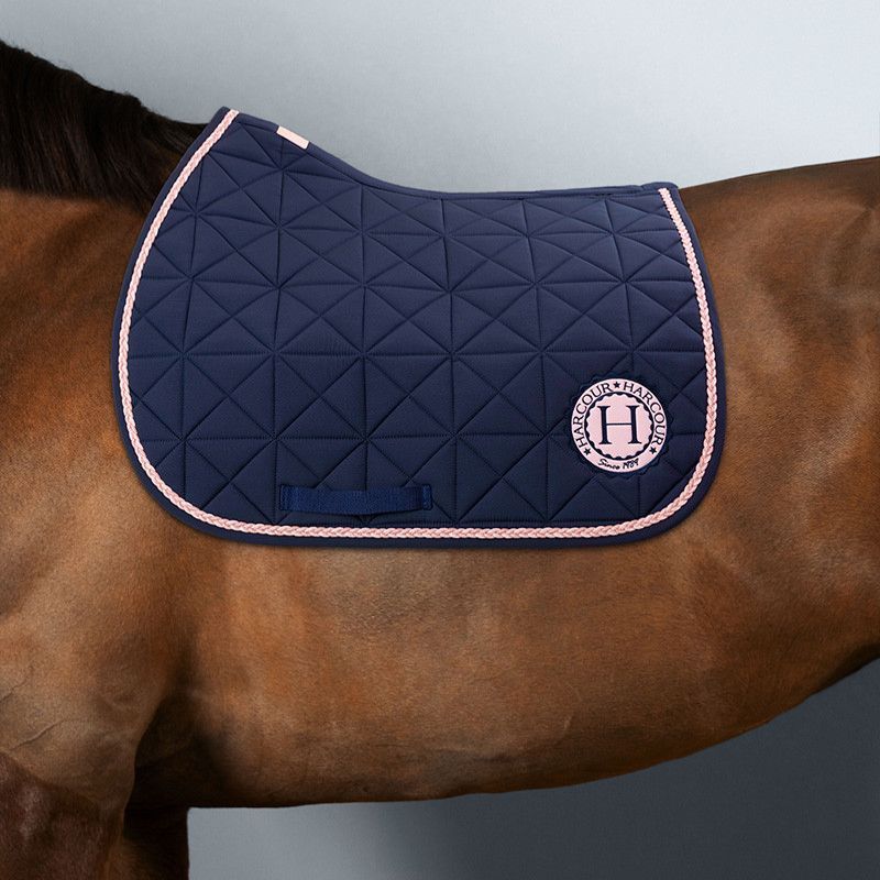 Tapis de selle cheval Suze Octobre Rose Harcour - Le Paturon