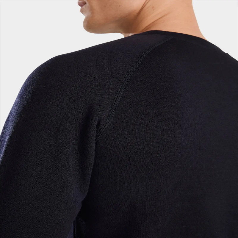 Sweat équitation homme en laine de Mérinos Horse Pilot bleu nuit - Le Paturon