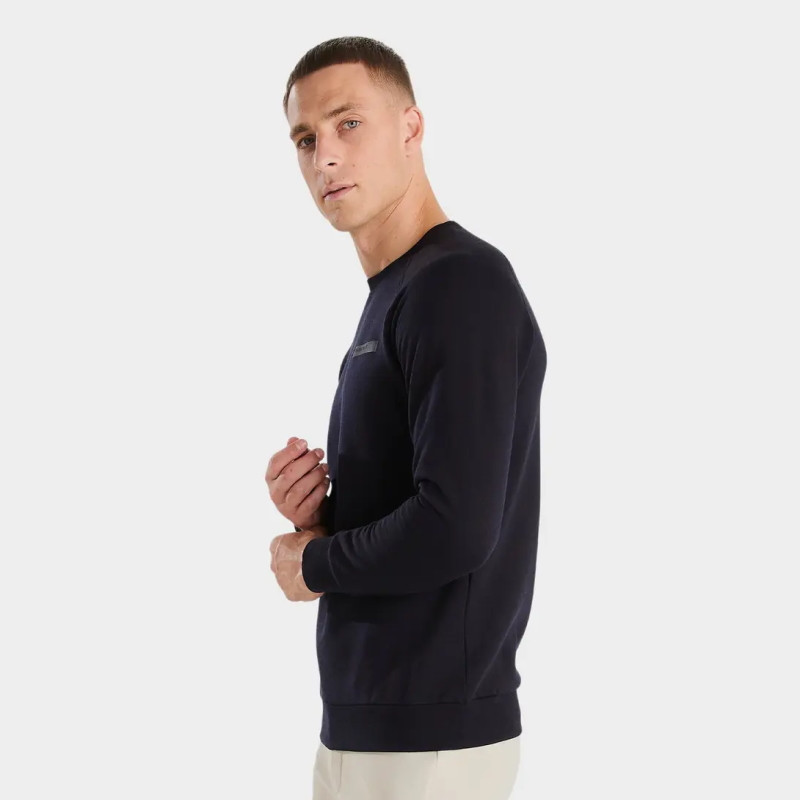 Sweat équitation homme en laine de Mérinos Horse Pilot bleu nuit - Le Paturon