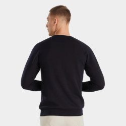 Sweat équitation homme en laine de Mérinos Horse Pilot bleu nuit - Le Paturon