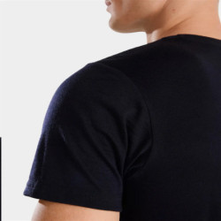 T-shirt équitation homme en laine de Mérinos Horse Pilot bleu nuit - Le Paturon
