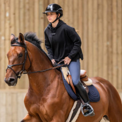 Sweat équitation femme Team Hoodie à capuche Horse Pilot noir - Le Paturon