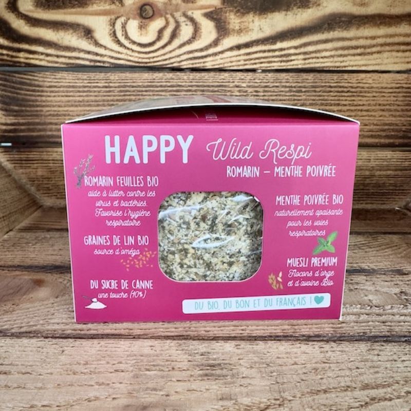 Happy Wild Respi Happy Crackers - Bloc à lécher à suspendre friandises cheval 500g Romarin menthe - Le Paturon