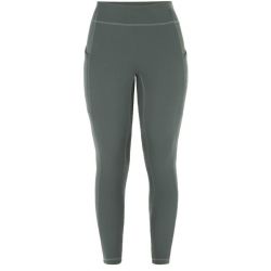 Legging équitation femme hiver Volga doublé polaire Riding World gris vert - Le Paturon