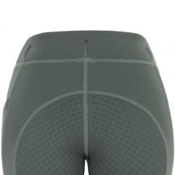Legging équitation femme hiver Volga doublé polaire Riding World gris vert - Le Paturon