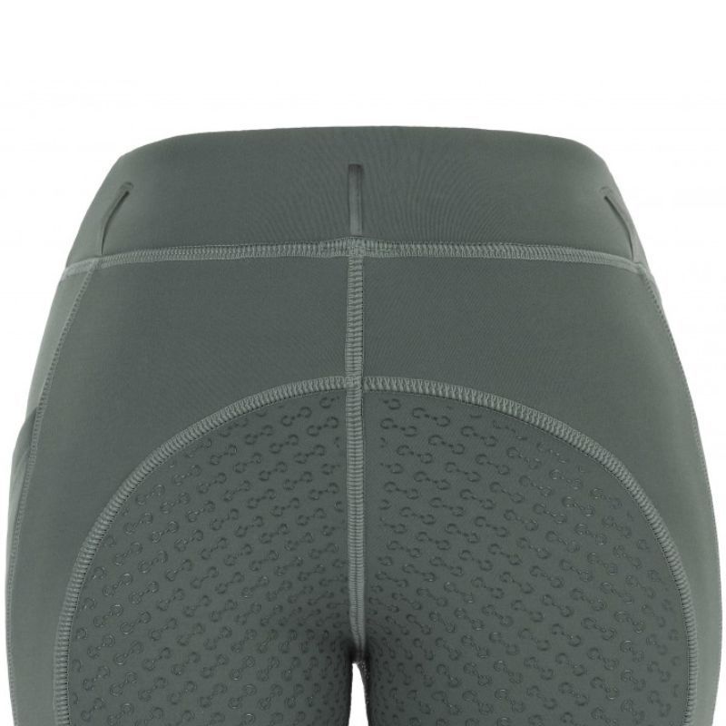 Legging équitation femme hiver Volga doublé polaire Riding World gris vert - Le Paturon