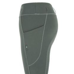 Legging équitation femme hiver Volga doublé polaire Riding World gris vert - Le Paturon
