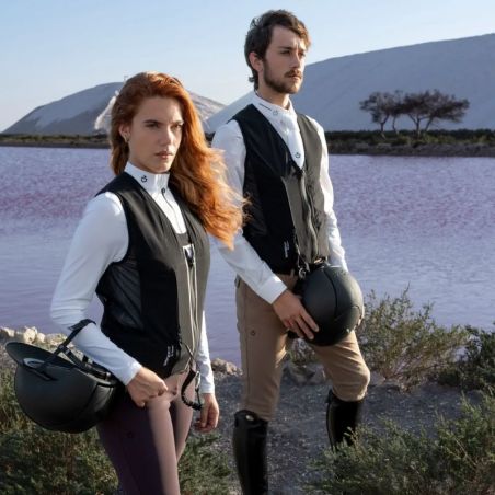 Gilet airbag cavalier Safefit Seaver équitation noir - Le Paturon