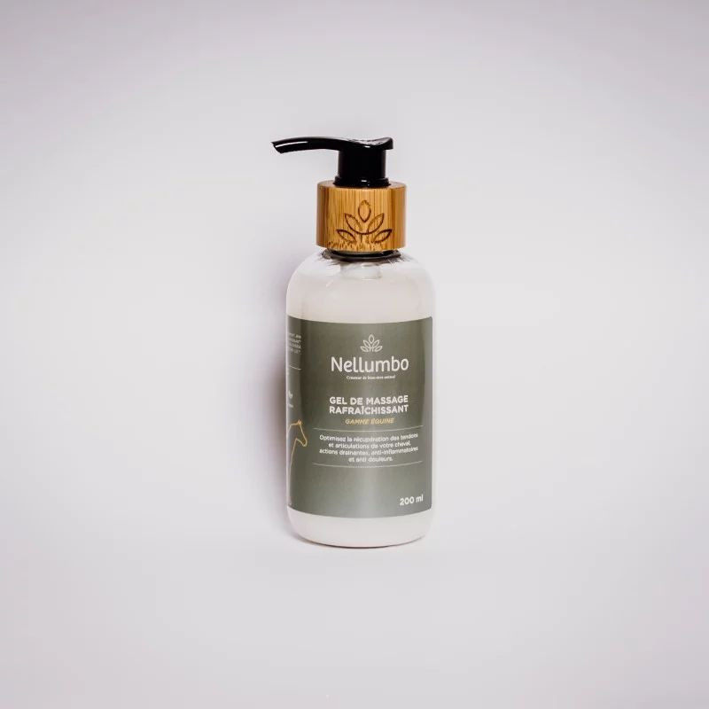 Gel de massage rafraîchissant pour chevaux Nellumbo - Gel massage cheval 200g - Le Paturon