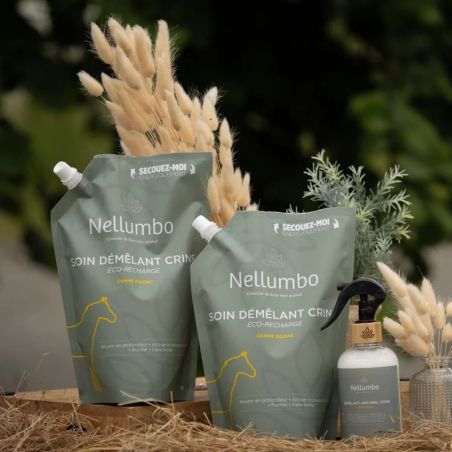 Soin Démêlant crins Nellumbo - Démêlant lustrant cheval - Le Paturon