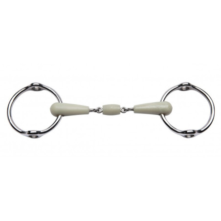 Mors releveur cheval double brisure résine pomme Flexi - Le Paturon