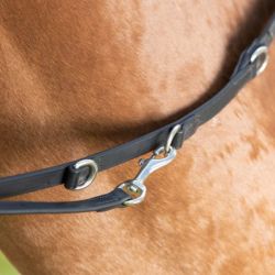 Enrênement cheval Thiedeman avec rênes anneaux HFI Master noir - Le Paturon