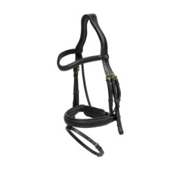 Bridon cheval cuir tressé New English Collection Dy'on - Le Paturon