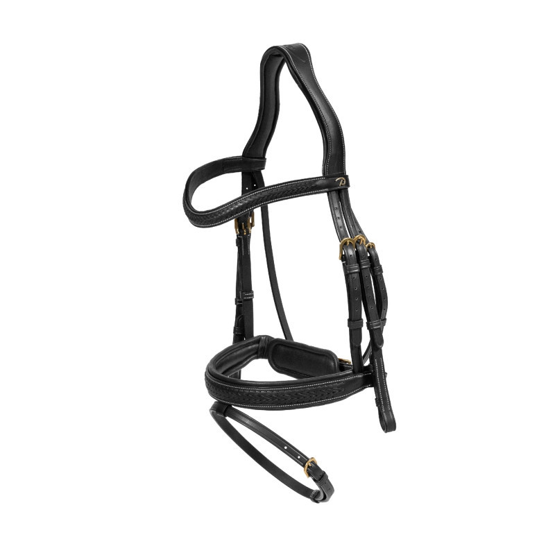 Bridon cheval cuir tressé New English Collection Dy'on - Le Paturon
