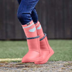 Boots écurie enfant hiver Rainless ELT rose cœur - Le Paturon