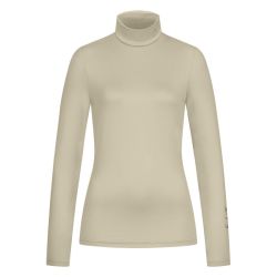 Pull équitation femme Col roulé Madison ELT beige - Le Paturon