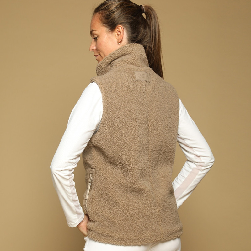 Veste équitation femme On sans manches GEM châtaigne - Le Paturon